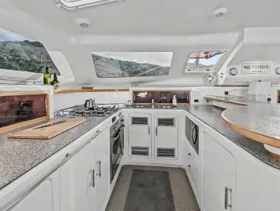 A 50-foot bluewater owner's version catamaran.